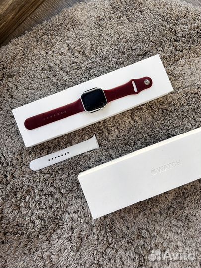 Часы apple watch 44 mm с коробкой и ремешками