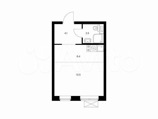 Квартира-студия, 25,5 м², 2/33 эт.