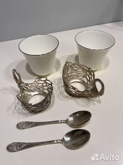 Чайный сервиз Лебедь Аргента