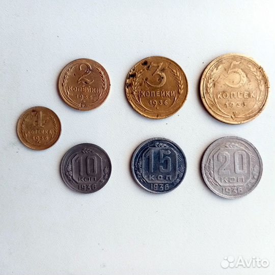 Комплект монет СССР за 1936 год