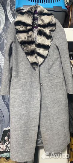 Пальто зимнее, повязка на голову