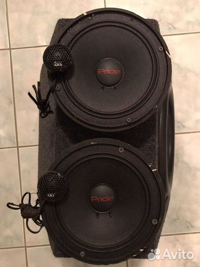 Сабвуфер, усилитель, колонки и провода