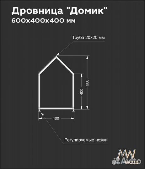 Дровница «Домик» малая