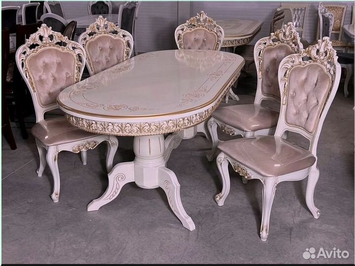 Стол обеденный овальный раздвижной