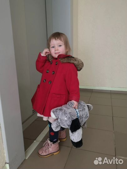 Пальто для девочки 80-86