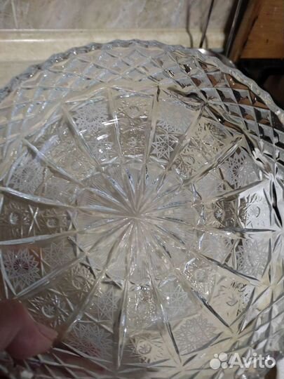 Ваза хрустальная для интерьера Чехословакич