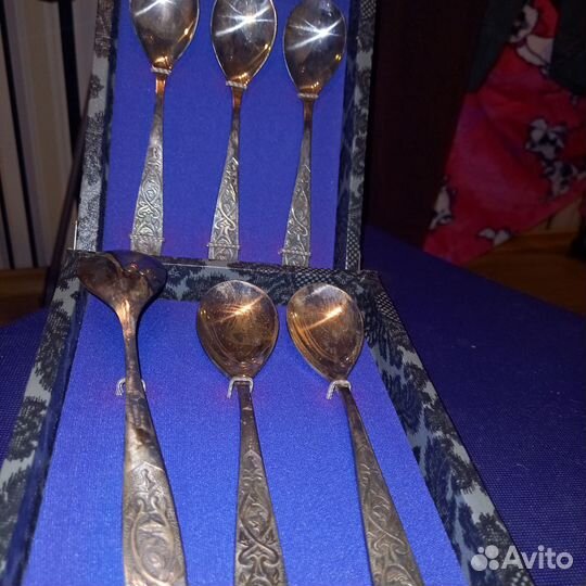 Мельхиоровые ложки набор СССР (клеймо мнц рм)