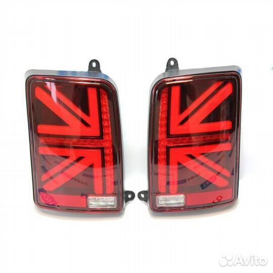 Led тюнинг фонари красные/чёрные на Ниву Британия