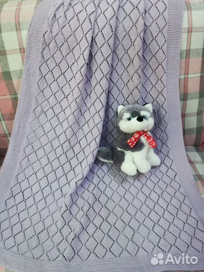 Плед детский вязаный ручная работа