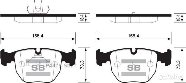 Sangsin brake SP2166 Колодки торм.пер