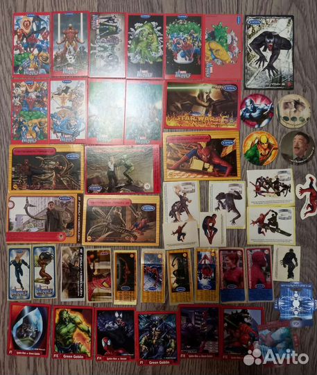 Карточки и наклейки человек паук