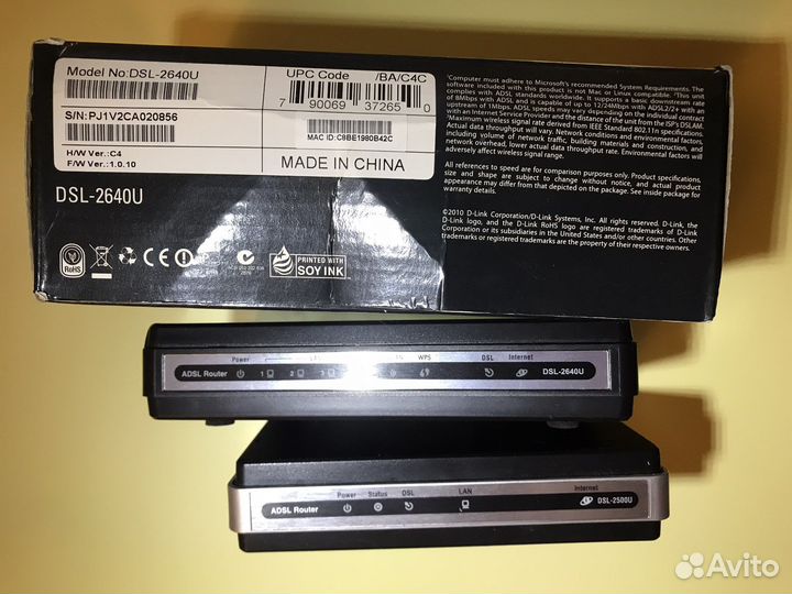 2 Роутера D-Link DSL-2649U