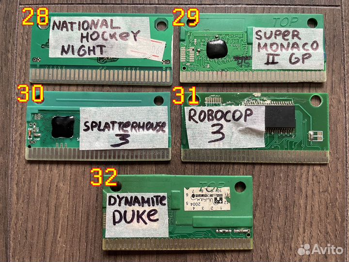 Картриджи для Sega Mega Drive из 90-х (пиратки)
