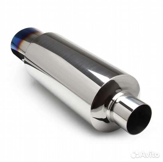 Глушитель прямоточный спортивный из нерж стали