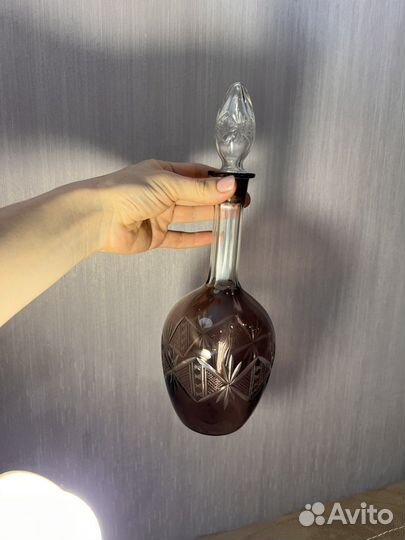 Штоф графин марганцевое стекло СССР