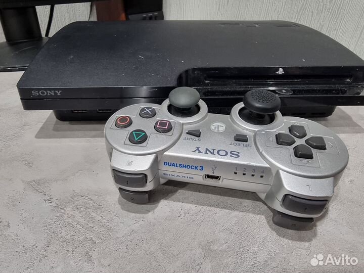 Sony playstation 3 slim прошитая + игры ps3