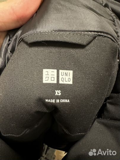 Пуховик Uniqlo Black Logo Over Оригинал