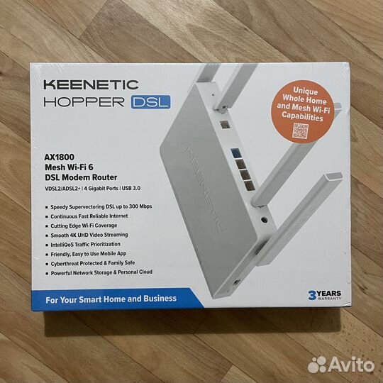 Wi-Fi роутер Keenetic Hopper DSL AX1800 (KN-3610)