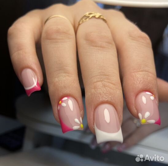 Наращивание ногтей, покрытие гель-лак
