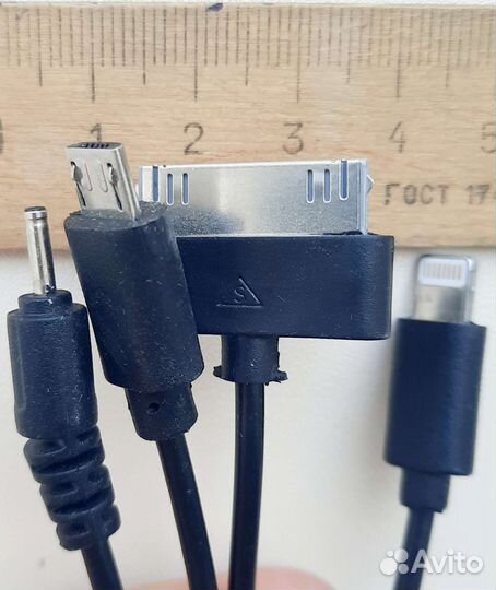 USB-кабель (4в1) Galaxy Tab iPhone iPad micro-USB