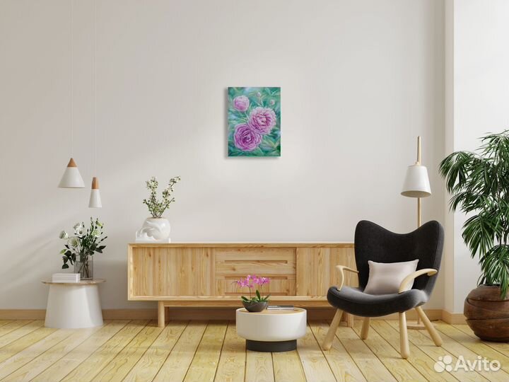Картина пионы Букет пионов Розовые пионы