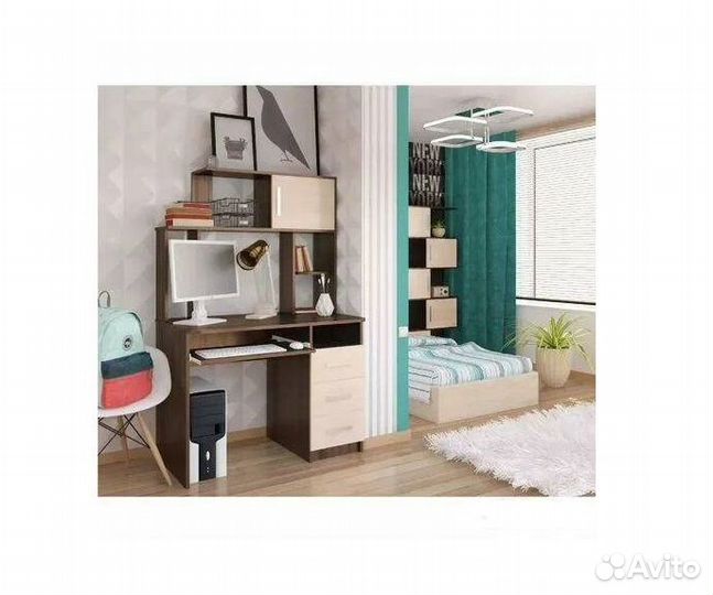 Компьютерный стол с надстройкой