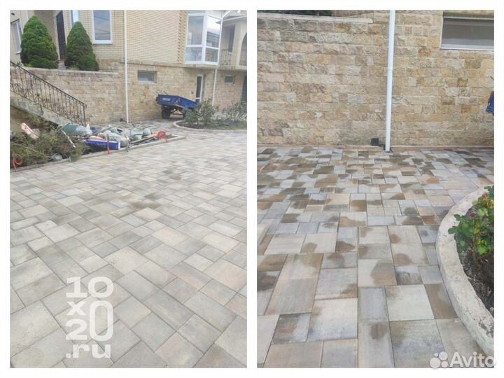 Тротуарная плитка, бордюры с работой под ключ