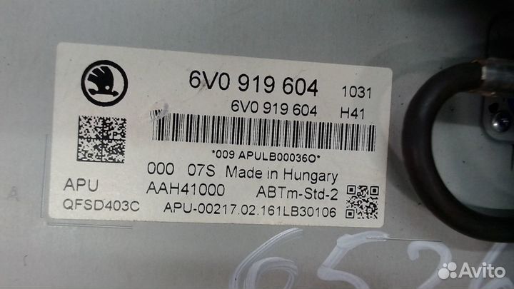 Дисплей мультимедиа Skoda Fabia, 2016