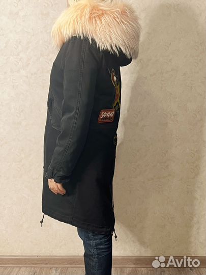 Парка с натуральным мехом 42 44