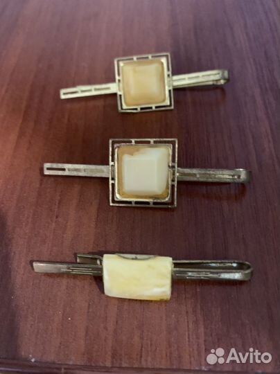 Зажимы Латунь янтарь