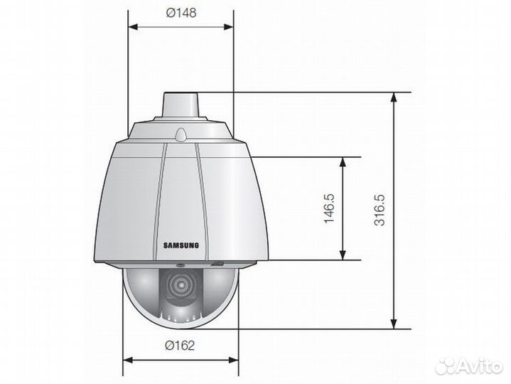 Уличная поворотная IP-камера Samsung SNP-3302HP