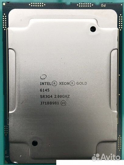 Intel Xeon Gold 6145 20 core 2.0-3.7GHz 145W