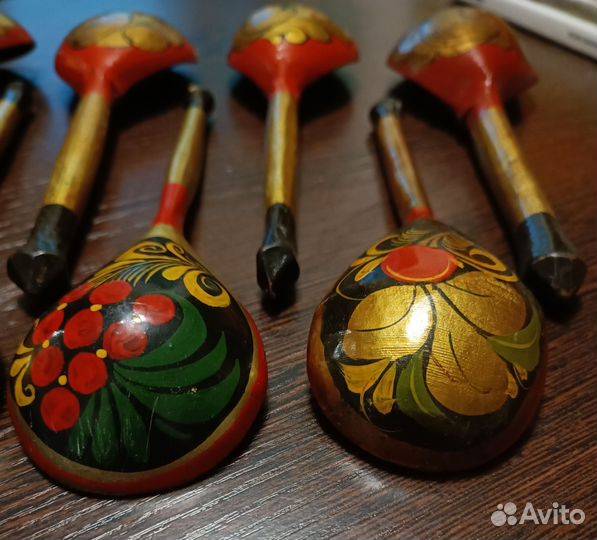 Деревянные ложки хохлома СССР