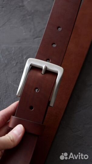 Ремень 40 мм из натуральной кожи Бурбон