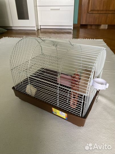 Новая клетка для хомяков(С колесом и кормушкой)