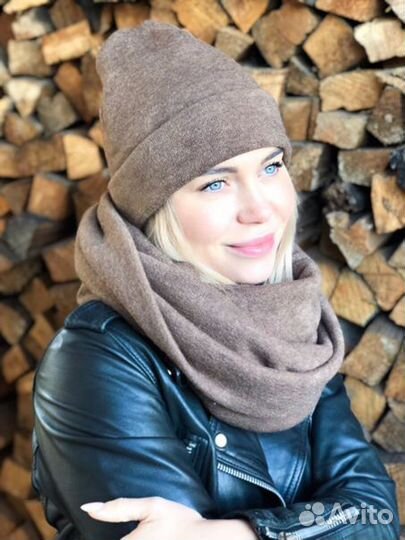 Комплект шапка и шарф женские