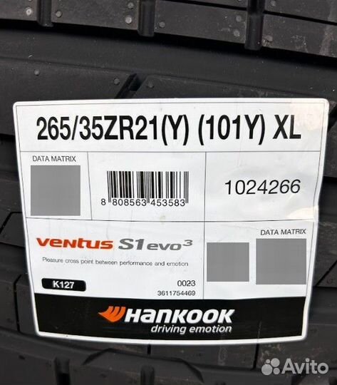 Hankook Ventus S1 Evo 3 K127 265/35 R21 101Y