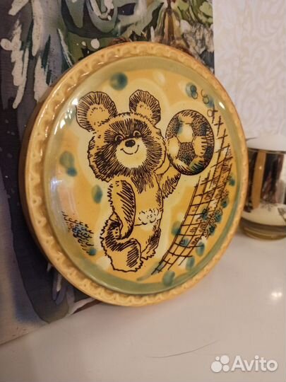 Мишка Олимпийский футболист Олимпиада-80. Конаково