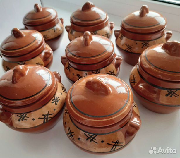 Горшочки для запекания, 8 шт