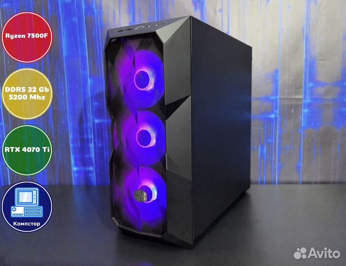 Игровой пк AMD7500F-RTX4070Ti-32DDR5-LTU210386-B650