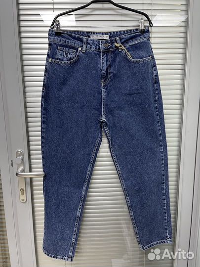 Джинсы мом с высокой посадкой