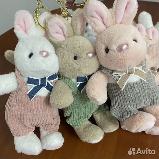 Мягкая игрушка брелок зайчик