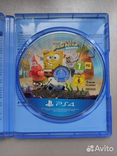 Диск ps4 Губка Боб