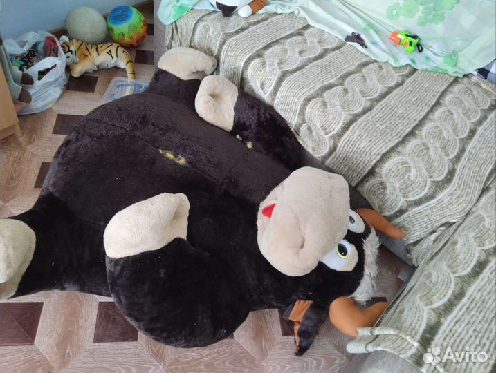 Большая мягкая игрушка бык метровый