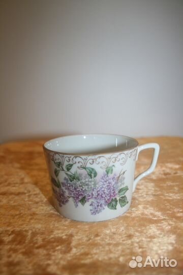 Чашка чайная сирень ранние советы трещинка паук