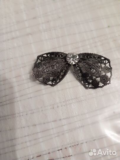 Брошь Бабочка Скань