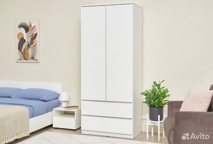 Шкаф белый Симпл (80 см)