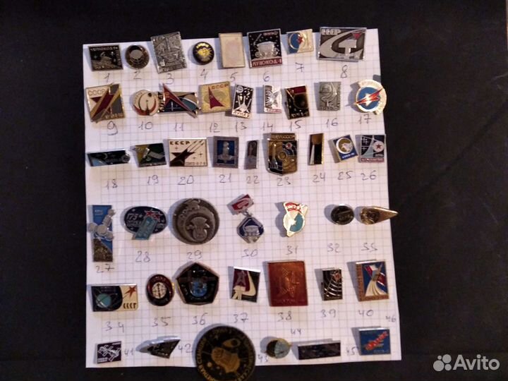 Значки СССР космос космонавты, почта