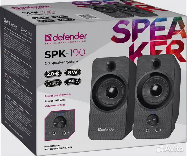 Новые компьютерные колонки Defender SPK-190