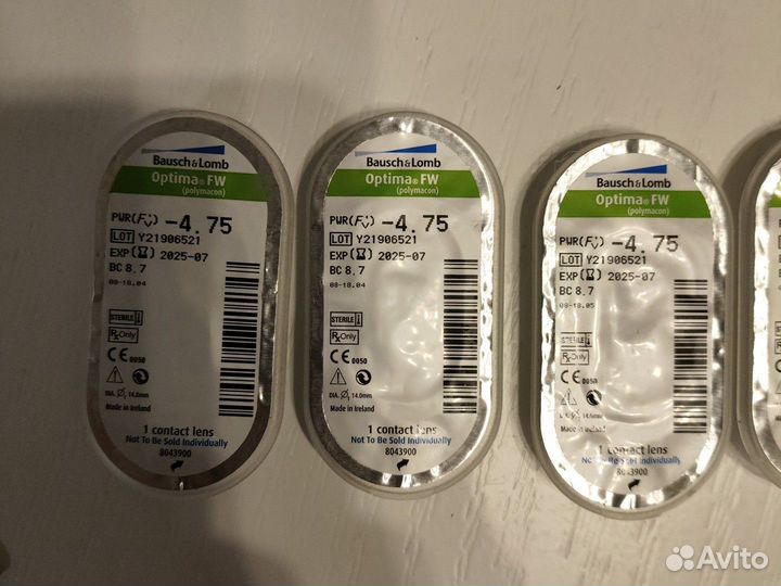 Линзы контактные Optima